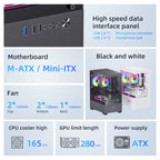 SNOWMAN Sleek Mini Gaming PC Case Compact and Lightweight Aluminium Chassis for Enthusiast'S Computer