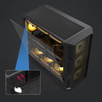 Rgb Micro Atx Itx E-Atx Matx Gaming Pc Case with Tempered Glass Towers for Computer Cases & Cabinet Game Chassis