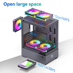 SNOWMAN Sleek Mini Gaming PC Case Compact and Lightweight Aluminium Chassis for Enthusiast'S Computer