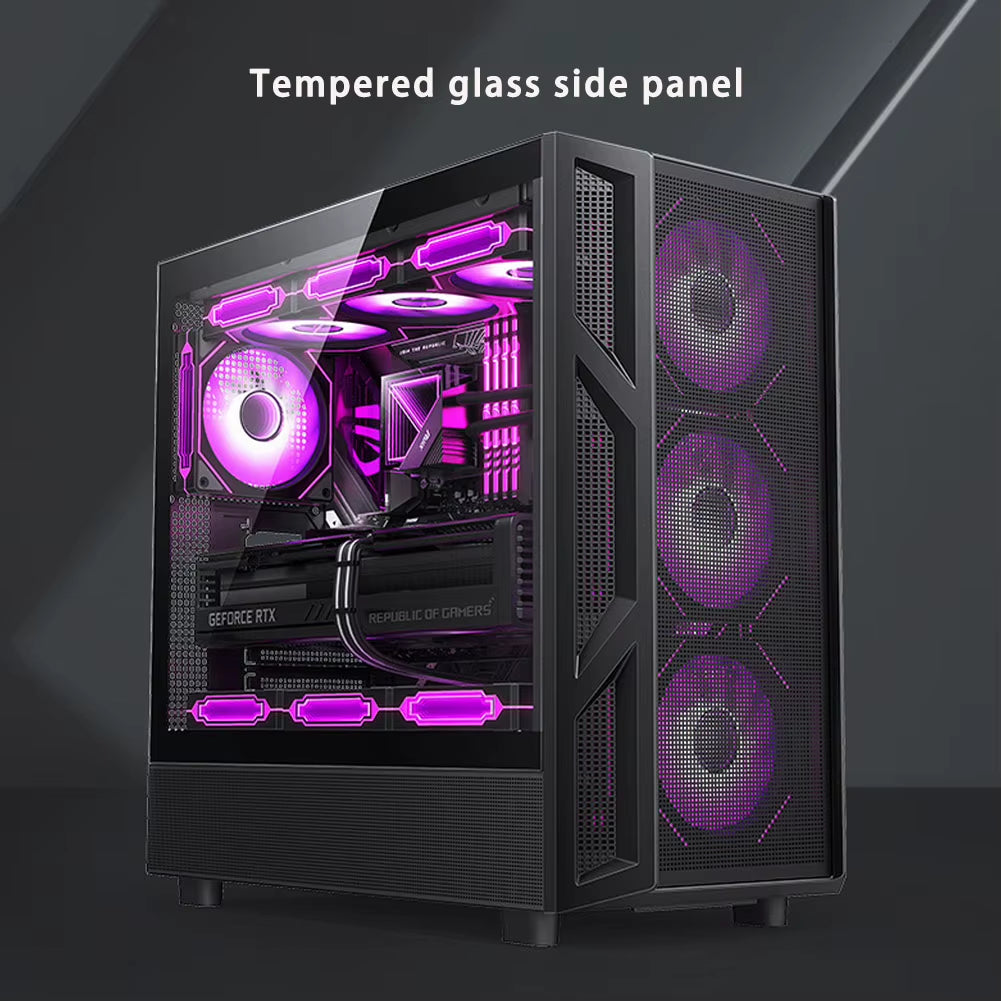 Rgb Micro Atx Itx E-Atx Matx Gaming Pc Case with Tempered Glass Towers for Computer Cases & Cabinet Game Chassis