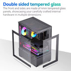 SNOWMAN Sleek Mini Gaming PC Case Compact and Lightweight Aluminium Chassis for Enthusiast'S Computer